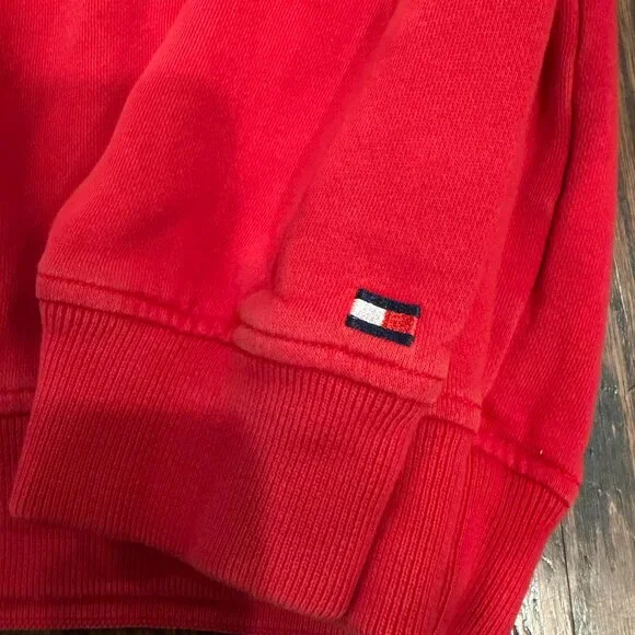 Tommy Hilfiger Vintage Y2K Red Crewneck Sweatshirt - Women's Large - Picture 3 of 11
